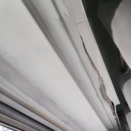 The wall above the window is breaking apart. Management stated that it needs to be paid for out of pocket! The wall above the window is breaking apart. Management stated that it needs to be paid for out of pocket!