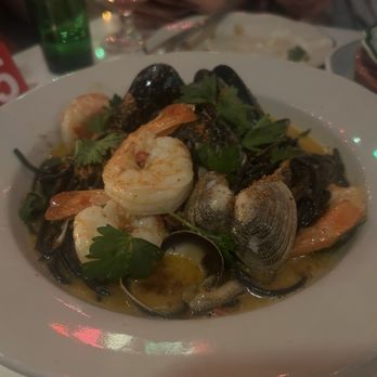 Due Fiori - squid ink seafood pasta - Italian Near Me - Long Beach, California Due Fiori - squid ink seafood pasta - Italian Near Me - Long Beach, California
