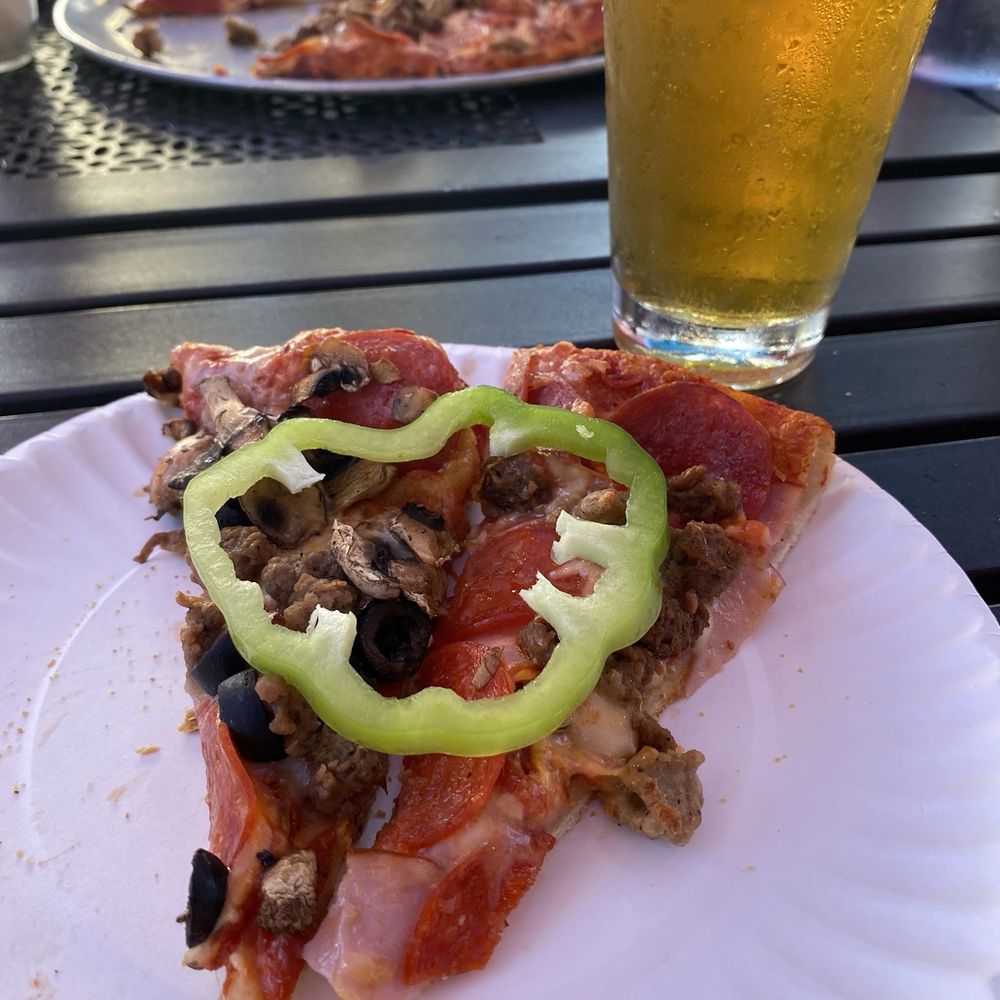Pie@Trios - Meat lover and Combination pizza slices - Pizza Near Me - Longview, Washington