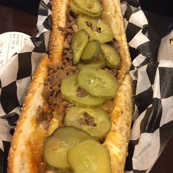 Cleavers - Make it yourself cheesesteak with some pickles on top - Cheesesteaks Near Me - Philadelphia, Pennsylvania