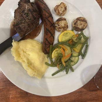 Blue Seafood & Spirits - Double Cut Lamb Chop with Andouille sausage - Seafood Near Me - Virginia Beach, Virginia