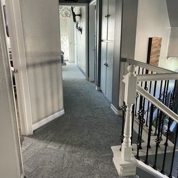 Wally's Carpet & Tile of San Bernardino - Upstairs hallway. The paint color with the carpet looks very serene. - Flooring Near Me - San Bernardino, California Wally's Carpet & Tile of San Bernardino - Upstairs hallway. The paint color with the carpet looks very serene. - Flooring Near Me - San Bernardino, California
