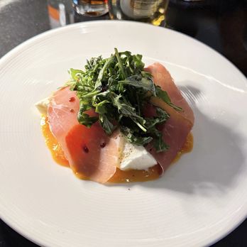 Spago - Prosciutto Di Parma Buffalo Mozzarella - New American Near Me - Las Vegas, Nevada Spago - Prosciutto Di Parma Buffalo Mozzarella - New American Near Me - Las Vegas, Nevada