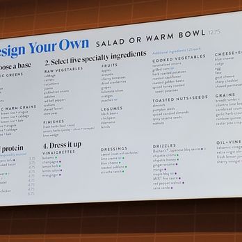 MIXT - Menu - Salad Near Me - San Francisco, California