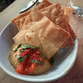 Church and Union - Complimentary hummus with chips - New American Near Me - Charleston, South Carolina