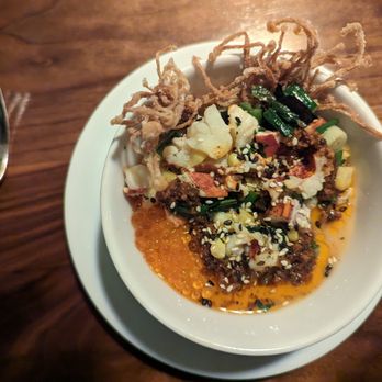 Redbird - Redbird Lobster Chawanmushi with fried enoki mushrooms. - New American Near Me - Los Angeles, California