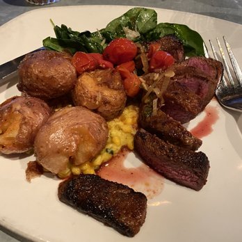 Revival Bar & Kitchen - Tri-tip, potatoes and wilted spinach - New American Near Me - Berkeley, California Revival Bar & Kitchen - Tri-tip, potatoes and wilted spinach - New American Near Me - Berkeley, California