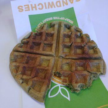 Quickly Bubble Tea - Green tea mochi waffle. Had to take a bite before pic. So good, chewy, crispy all the textures - Bubble Tea Near Me - Charlotte, North Carolina Quickly Bubble Tea - Green tea mochi waffle. Had to take a bite before pic. So good, chewy, crispy all the textures - Bubble Tea Near Me - Charlotte, North Carolina