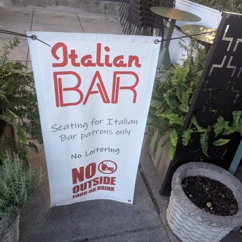 Italian Bar - More rules, like you cannot cross the line when Italian Bar is closed - Coffee & Tea Near Me - Washington, DC, District of Columbia