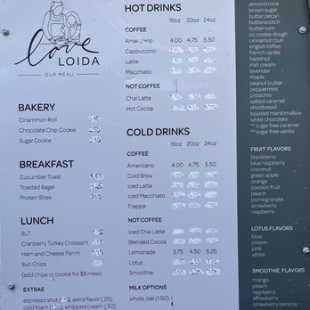 Love Loida - Menu - Coffee & Tea Near Me - Gibson City, Illinois Love Loida - Menu - Coffee & Tea Near Me - Gibson City, Illinois