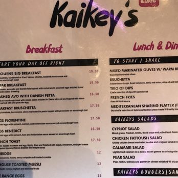 Kaikeys Lane - Menu sample - Mediterranean Near Me - Melbourne, VIC Kaikeys Lane - Menu sample - Mediterranean Near Me - Melbourne, VIC