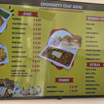 Chowpatty Chat - Menu - Indian Near Me - Houston, Texas