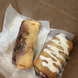 Philly steak and strawberry cheesecake eggroll Philly steak and strawberry cheesecake eggroll
