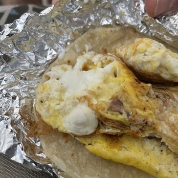Cedar Pork - Still runny white egg:-( - Tacos Near Me - Cedar Park, Texas
