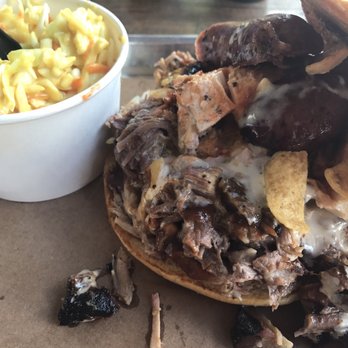 Stack City BBQ & Beer - The Donk with coleslaw! - Barbeque Near Me - Austin, Texas Stack City BBQ & Beer - The Donk with coleslaw! - Barbeque Near Me - Austin, Texas