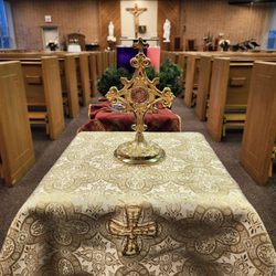 Relic of St Carlo Acutis visiting our chapel!