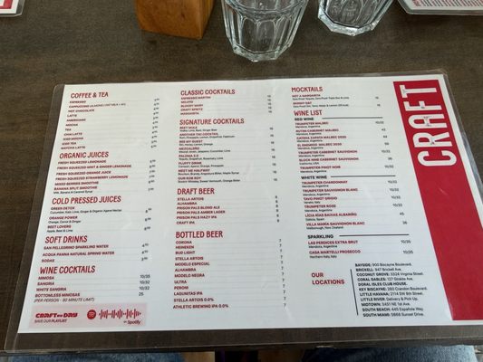 Menu photo 3 CRAFT South Miami South Miami, FL