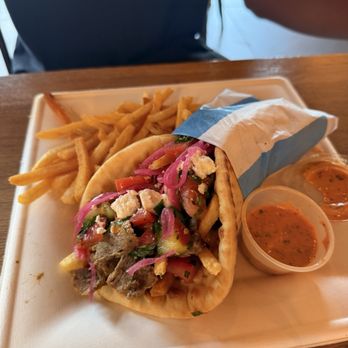 Luna Grill Chino Hills - Pita wrap Chicken plate - Greek Near Me - Chino Hills, California Luna Grill Chino Hills - Pita wrap Chicken plate - Greek Near Me - Chino Hills, California