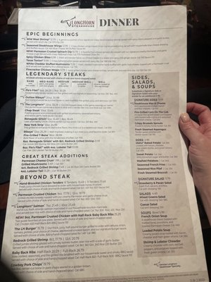 Menu photo 2 LongHorn Steakhouse Branson, MO