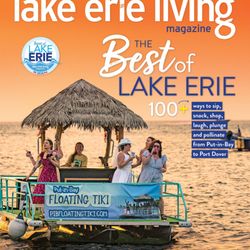 Put-in-Bay Floating Tiki - Cover of Lake Erie Living Magazine!