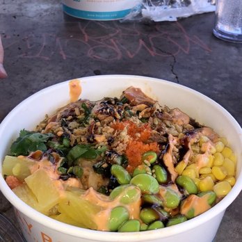 Bay Poke - Salmon, spicy tuna, and shrimp - Poke Near Me - Pasadena, California