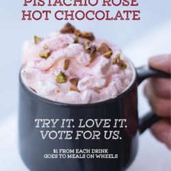 The Odyssey Coffeehouse - Pistachio Rose Hot Chocolate
