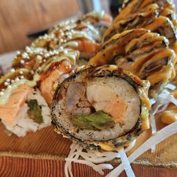 Nanami Cafe - Maryland Roll (behind), Oscar Roll (front).