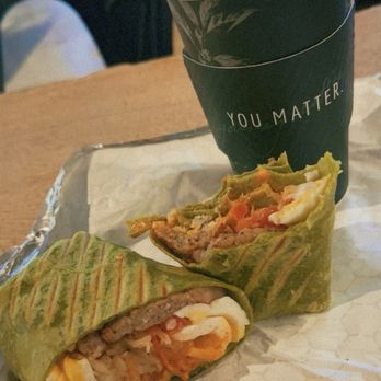 Journey Coffee - First class breakfast wrap and hot green tea - Coffee & Tea Near Me - Fairfield, California Journey Coffee - First class breakfast wrap and hot green tea - Coffee & Tea Near Me - Fairfield, California