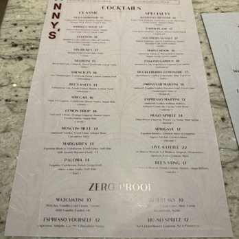 Hanny's - Drink menu - March 2026 - Lounges Near Me - Phoenix, Arizona