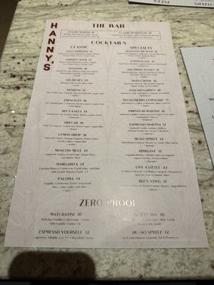 Menu photo 5 Hanny's Phoenix, AZ