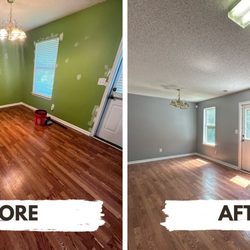 ITP Painting - Repainted client's kitchen from green to a fresh light grey. Patched and prepped all walls to ensure a smooth finish.