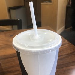 Acropolis Gyros & Greek Specialties - Fancy bendy straw  Ps sorry I didn't bend the straw in the photo