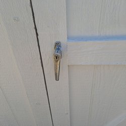 Scott's Key & Lock Solutions - My door Latch on my Tuff shed