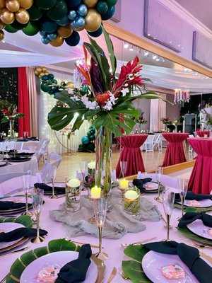 Birthday Parties - Our space can accommodate up to 80 guests and comes with everything you'll need for your party. You can have our in-house event planner, florist, and balloon artist design, plan and decorate all of it for you.