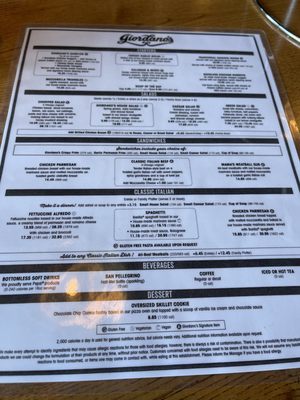 Menu photo 1 Giordano's South Elgin, IL