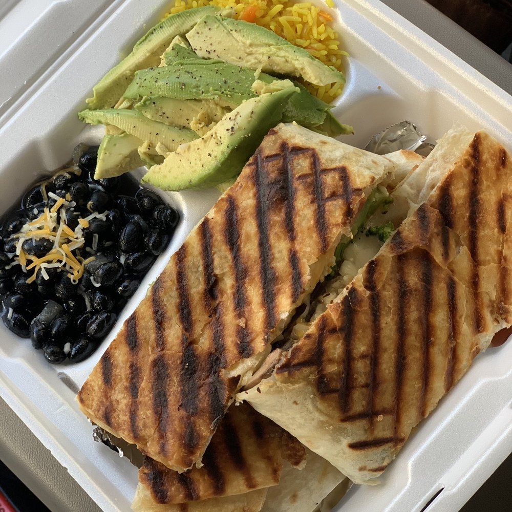 Appu's Cafe - Veggie quesadilla with avocado, rice & beans - Vegan Near Me - Long Beach, California Appu's Cafe - Veggie quesadilla with avocado, rice & beans - Vegan Near Me - Long Beach, California