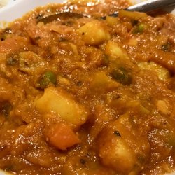 Indian Brasserie - Vegan pineapple dansak.