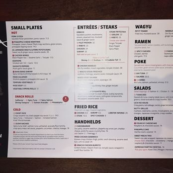 RA Steak & Sushi - Food menu - Japanese Near Me - Scottsdale, Arizona