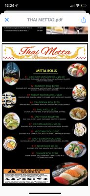 Menu photo 5 Thai Metta Restaurant Fort Wayne, IN