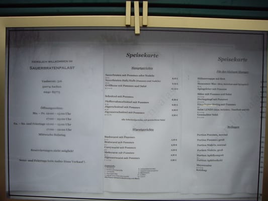 Menu photo 2 Sauerbraten-Palast Aachen, NW Menu photo 2 Sauerbraten-Palast Aachen, NW