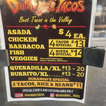 Durango's Tacos - Menu - Mexican Near Me - Los Angeles, California Durango's Tacos - Menu - Mexican Near Me - Los Angeles, California