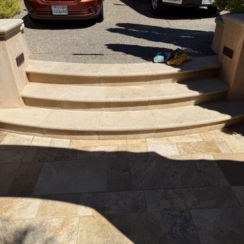Golden State Power Wash - After, with two coats of sealer on stone. - Pressure Washers Near Me
