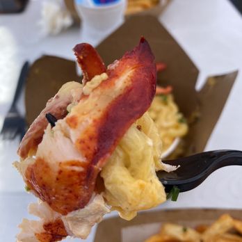 Hook & Anchor - Close up of lobster in the Mac and cheese - Seafood Near Me - Costa Mesa, California Hook & Anchor - Close up of lobster in the Mac and cheese - Seafood Near Me - Costa Mesa, California