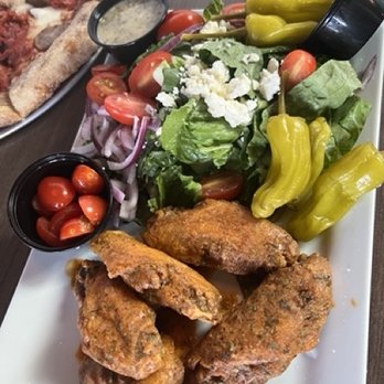 Firepit Pizza Tavern - unicorn wings and greek salad kid's meal - Pizza Near Me - Atlanta, Georgia Firepit Pizza Tavern - unicorn wings and greek salad kid's meal - Pizza Near Me - Atlanta, Georgia