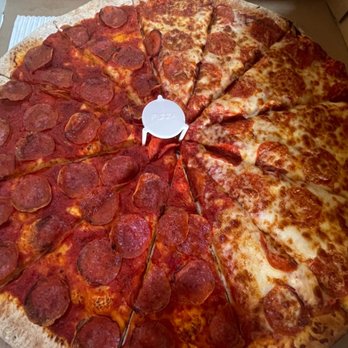 LW Pizza - Half pepperoni/cheese and pepperoni with no cheese (due to dairy allergy). - Pizza Near Me - Long Beach, California LW Pizza - Half pepperoni/cheese and pepperoni with no cheese (due to dairy allergy). - Pizza Near Me - Long Beach, California