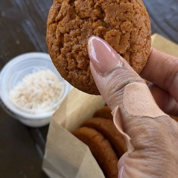 Harbour Galley - Pumpkin Cookie - served warm. Whipped cream cheese dip. Wow. Not too sweet. Not too "pumpkin spicey" - New American Near Me - Anaheim, California Harbour Galley - Pumpkin Cookie - served warm. Whipped cream cheese dip. Wow. Not too sweet. Not too "pumpkin spicey" - New American Near Me - Anaheim, California