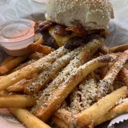 Tasty's Fresh Burgers - Sunrise Burger + Parmesan fries
