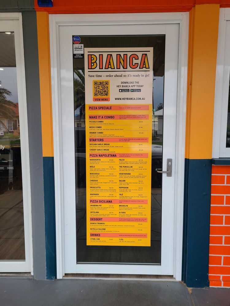HEY BIANCA PIZZA WEST BEACH 5A W Beach Rd, West Beach South Australia, Australia Pizza