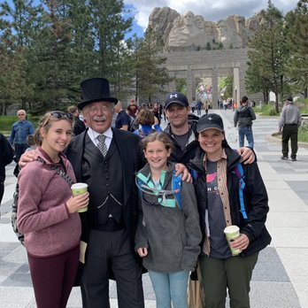 Mount Rushmore National Memorial - President Roosevelt was kind to take a pic with us. He talked to the girls about his time in Arkansas ;-) - Landmarks & Historical Buildings Near Me - Keystone, South Dakota