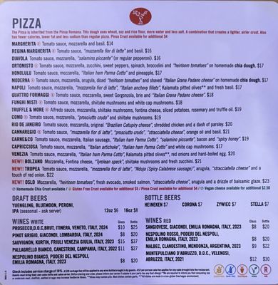 Menu photo 4 Piola - Brickell Miami, FL